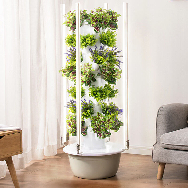 Vườn trong nhà 5 lớp hệ thống trồng thủy sản không đất hoa với tháp trồng với đèn LED