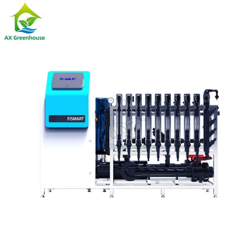 Máy bón phân nhỏ giọt FISMART-C với 9 kênh bón phân, khung thép không gỉ 304 và kiểm soát EC/PH chính xác