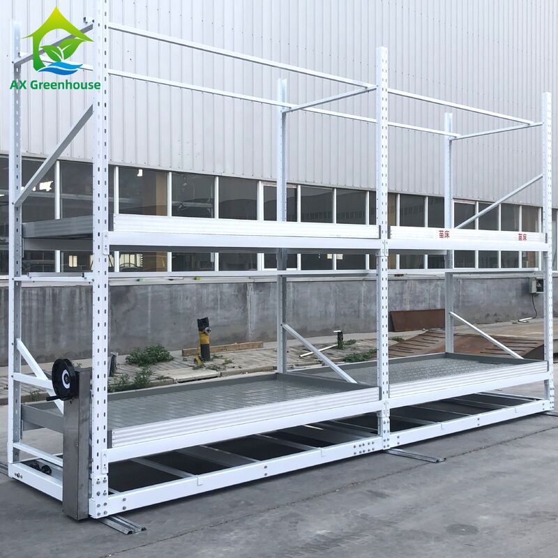 Bàn làm việc di động có thể điều chỉnh độ cao cho nhà kính với khung thép mạ kẽm nhúng nóng và khả năng chịu tải 120kg/m²