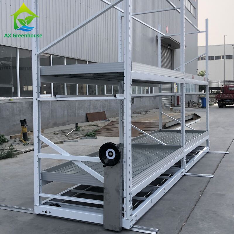 Bàn làm việc di động có thể điều chỉnh độ cao cho nhà kính với khung thép mạ kẽm nhúng nóng và khả năng chịu tải 120kg/m²