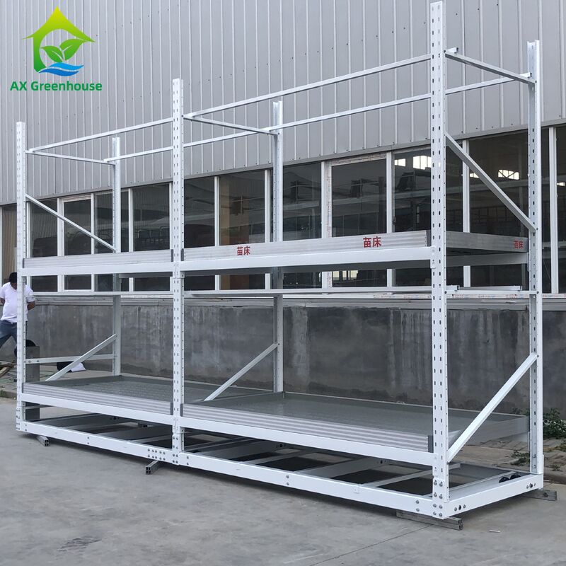 Bàn làm việc di động có thể điều chỉnh độ cao cho nhà kính với khung thép mạ kẽm nhúng nóng và khả năng chịu tải 120kg/m²